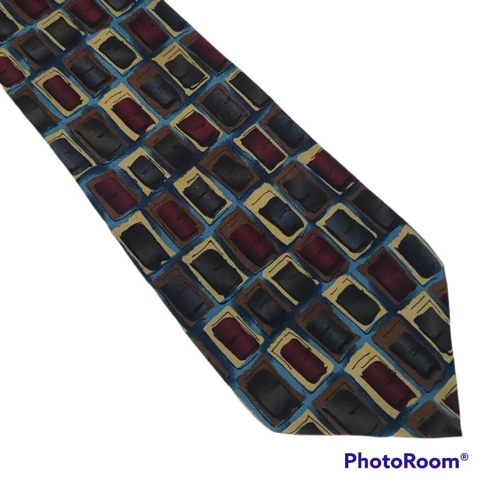 J Garcia 1996 geometric silk tie - Collection 14 Fourteen - New York, NY - 58.5